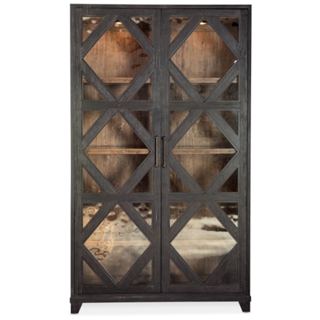 3-Shelf Display Cabinet with Built-In Lights