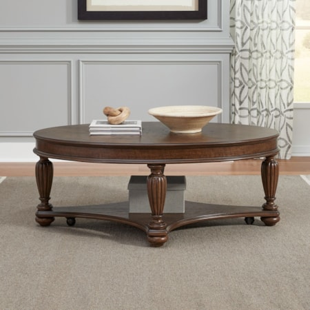 50" Oval Cocktail Table with Casters