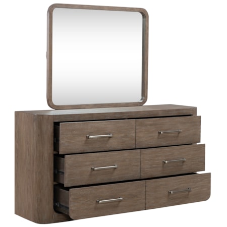 6-Drawer Dresser and Mirror
