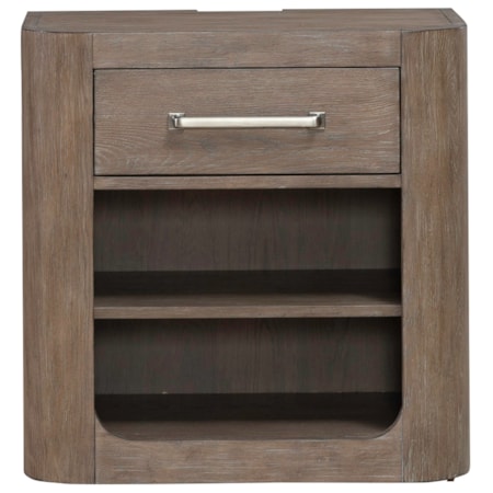 Open Nightstand with Charging Station