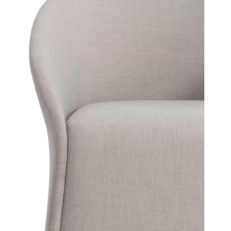 Outdoor Slipcover Dining Armchair w/Casters