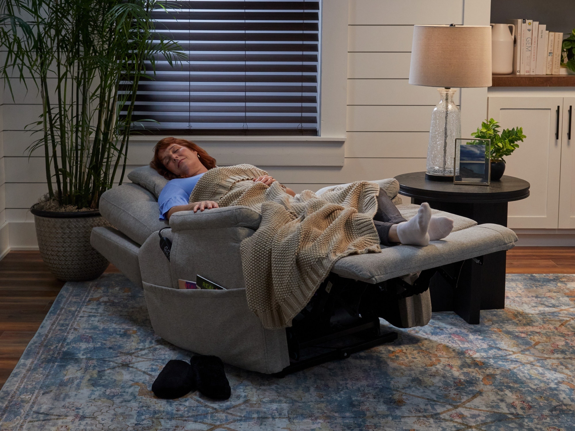woman relaxing in recliner