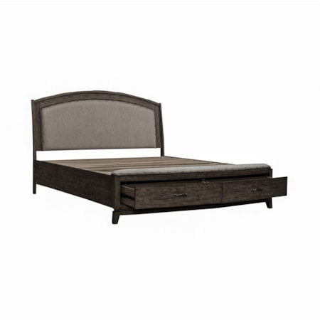 Upholstered King Storage Bed