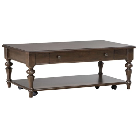 Single Drawer Rectangular Cocktail Table
