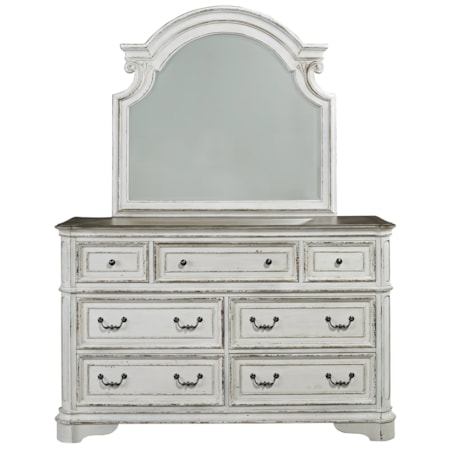 7-Drawer Dresser &amp; Mirror Set