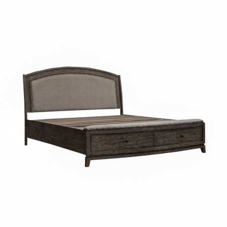 Upholstered King Storage Bed