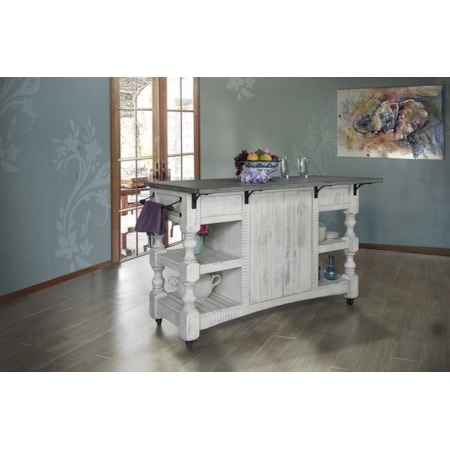 2-Door Kitchen Island Cart