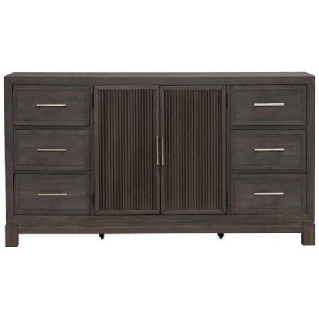 6-Drawer Dresser with Doors