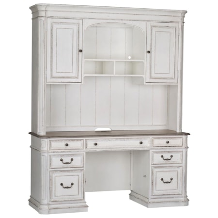 7-Drawer Desk and Hutch