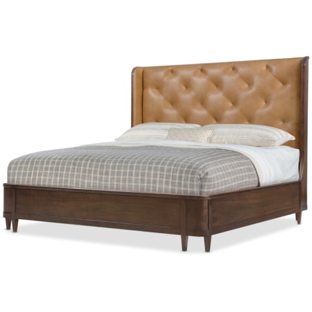 Leather King Bed