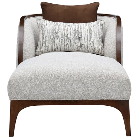 Curved Chaise w/Accent Pillows