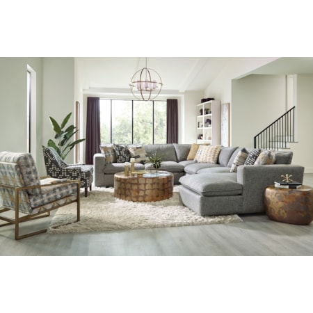 Sectional Sofa with Large Chaise