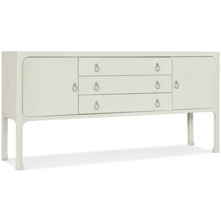 Casual Storage Server with 3 Drawers and Adjustable Shelves