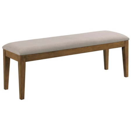 Upholstered Dining Bench, Latte