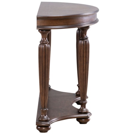 Demilune Sofa Table with Reeded Turned Legs