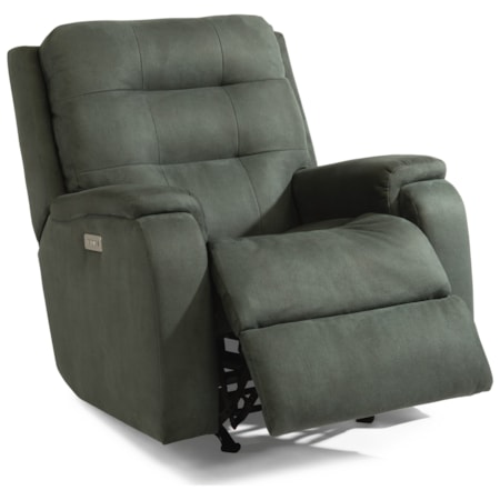 Power Headrest and Lumbar Rocking Recliner