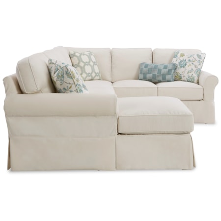 3-Pc Slipcover Sectional Sofa w/ LAF Chaise