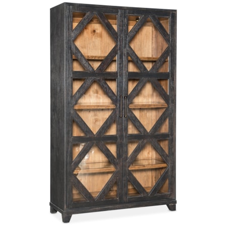 3-Shelf Display Cabinet with Built-In Lights