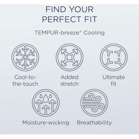 TEMPUR breeze cooling Sheet Set White