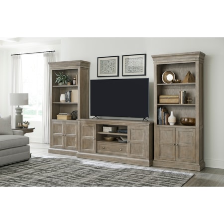 Media Console and Bookcases