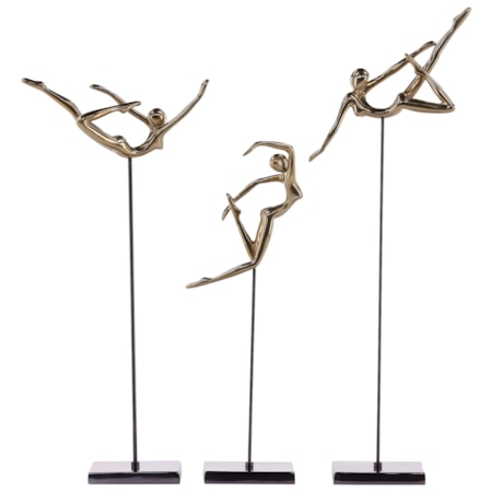 Trio of Ballet Dancer Sculpture