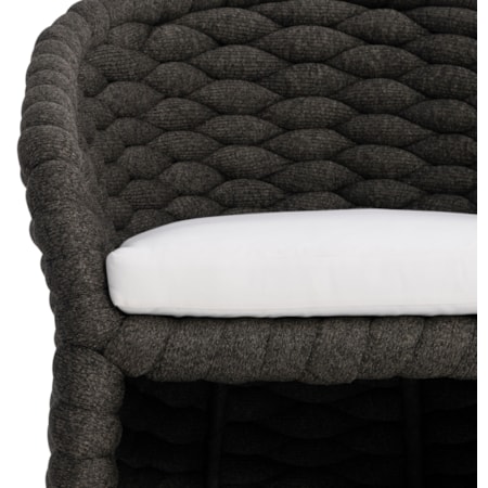 Outdoor Woven Dining Armchair w/Sock Cushion