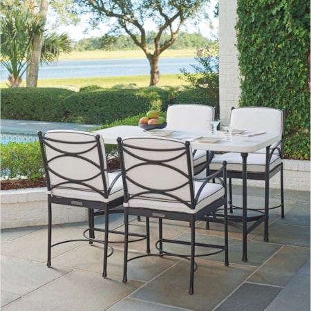 5 Piece Outdoor Hi/Lo Bistro Dining Set