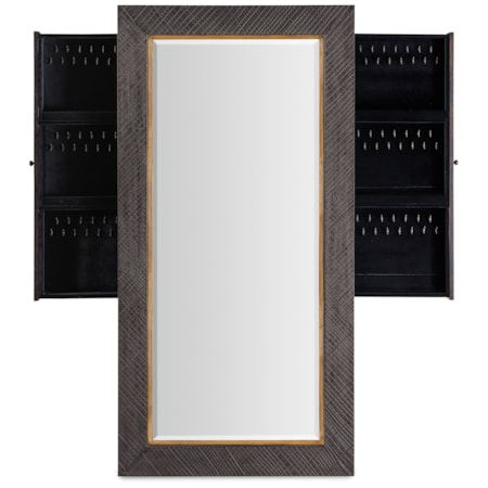 Floor Mirror with Jewelry Storage