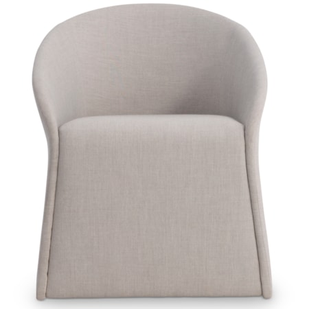 Outdoor Slipcover Dining Armchair w/Casters