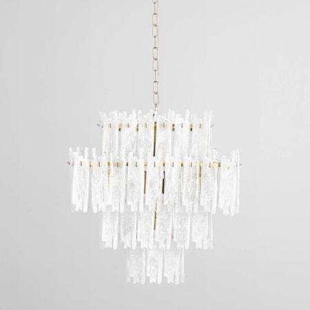 Everly Chandelier Square Clear/White