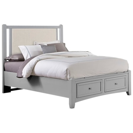 Linen Upholstered Full Bed