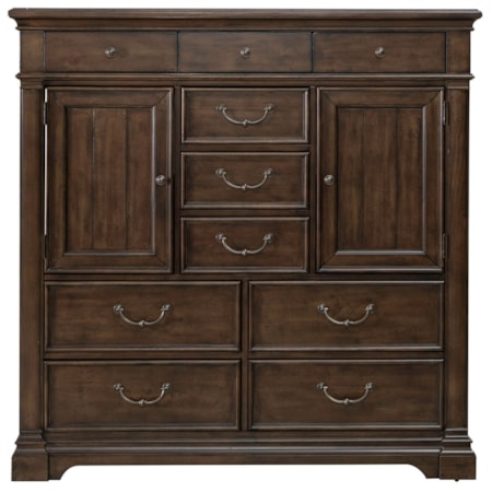 10-Drawer Bedroom Chest with Doors