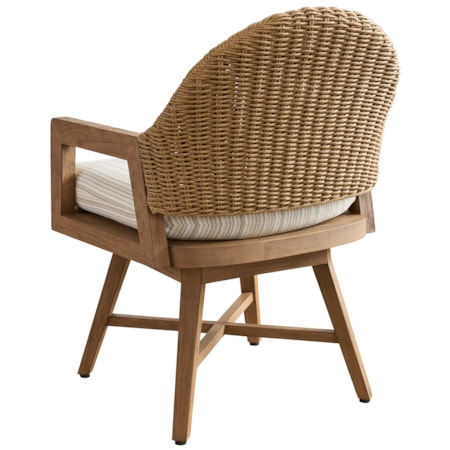 Outdoor Swivel Dining Arm Chair