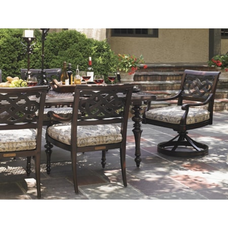 Outdoor Swivel Rocker Dining Chair