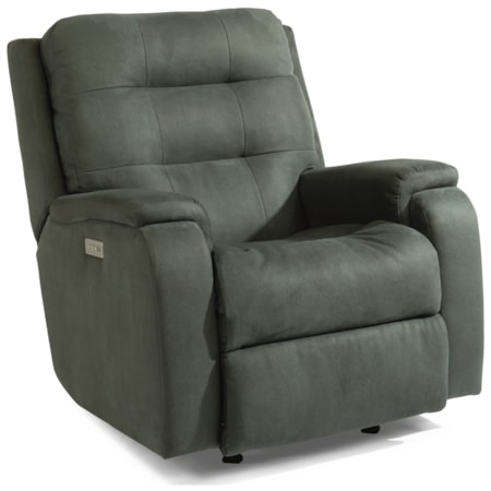 Power Headrest and Lumbar Rocking Recliner