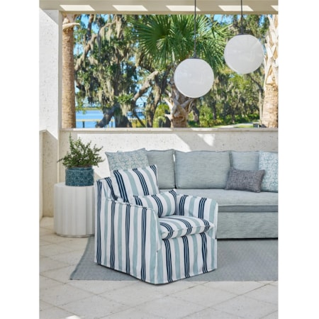 Siesta Key Outdoor Swivel Chair