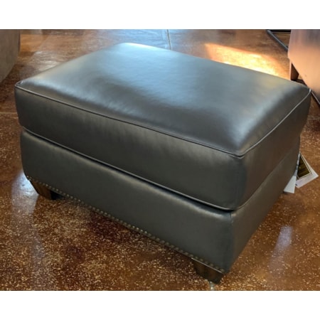 Carson Leather Ottoman