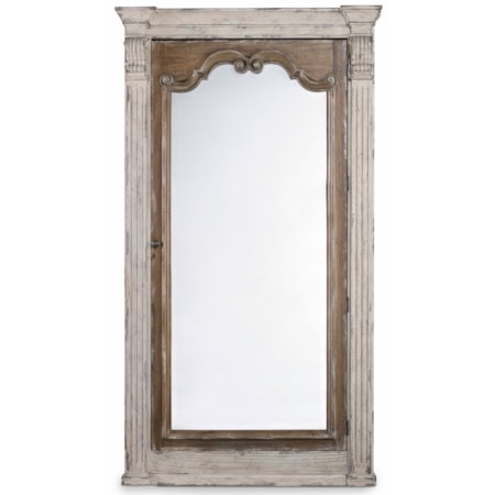 Floor Mirror with Jewelry Armoire Storage