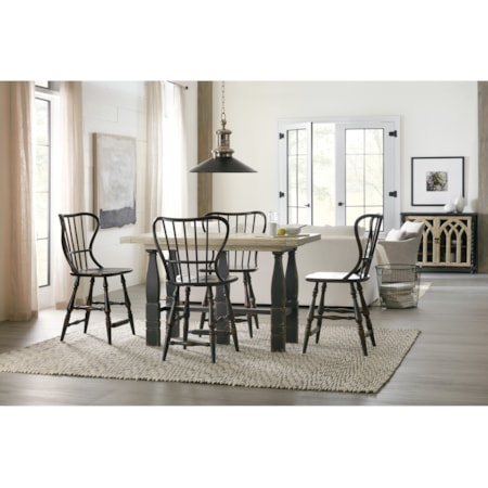 Spindle Back Counter Stool