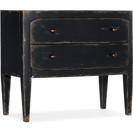 Rustic 2-Drawer Nightstand