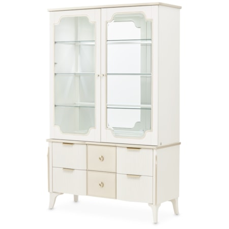 LED-Integrated Display Cabinet w/Storage