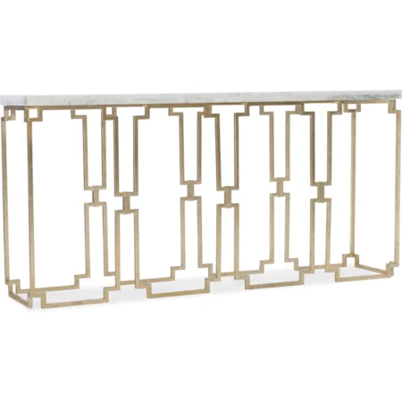 Contemporary Console Table with Marble Top