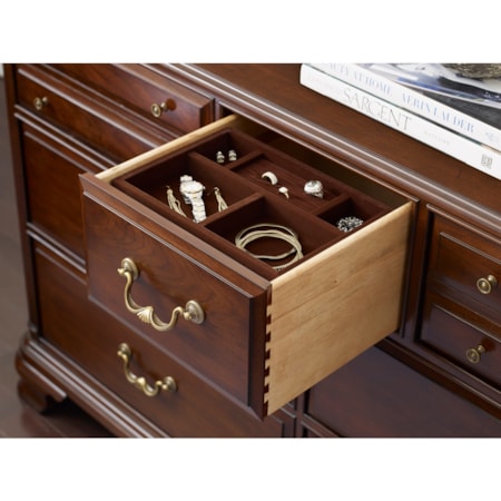 Dresser and Mirror Set