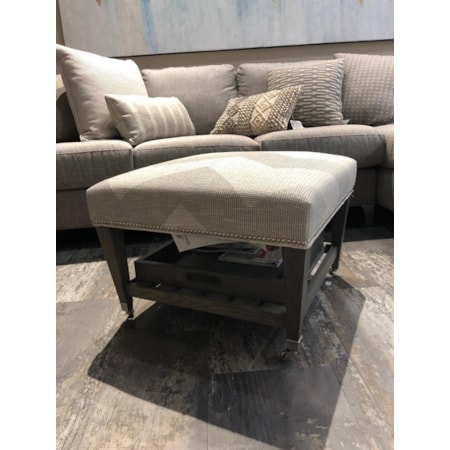 26" x 26" Customizable Ottoman with Tray
