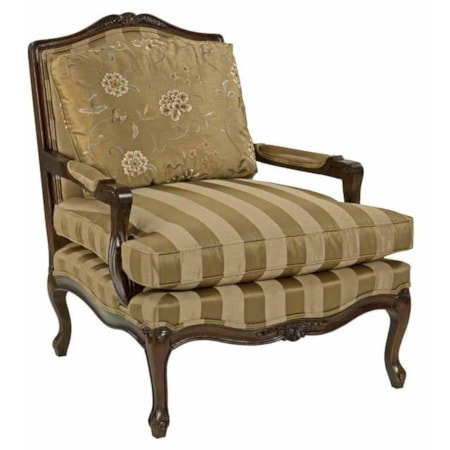 Exposed Wood Accent Chair