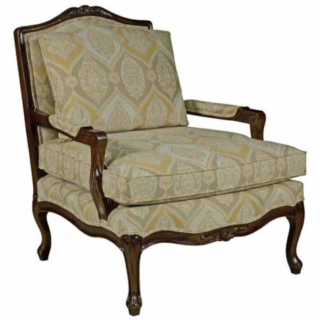 Exposed Wood Accent Chair