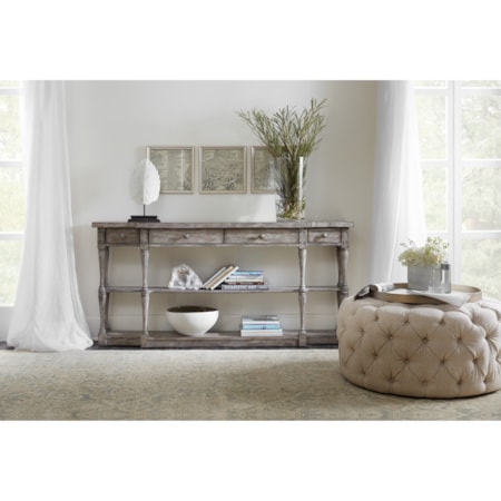 4-Drawer Console Table